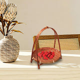 Maxbell 2x Woven Fruit Basket Decor Bamboo Storage Basket for Kitchen Table Cafe