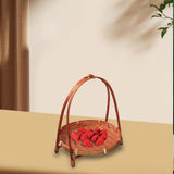 Maxbell 2x Woven Fruit Basket Decor Bamboo Storage Basket for Kitchen Table Cafe