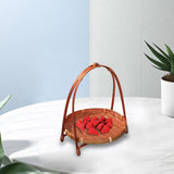 Maxbell 2x Woven Fruit Basket Decor Bamboo Storage Basket for Kitchen Table Cafe