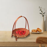Maxbell 2x Woven Fruit Basket Decor Bamboo Storage Basket for Kitchen Table Cafe