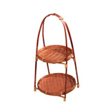 Maxbell 2x Woven Fruit Basket Decor Bamboo Storage Basket for Kitchen Table Cafe