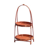 Maxbell 2x Woven Fruit Basket Decor Bamboo Storage Basket for Kitchen Table Cafe