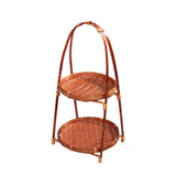 Maxbell 2x Woven Fruit Basket Decor Bamboo Storage Basket for Kitchen Table Cafe