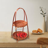 Maxbell 2x Woven Fruit Basket Decor Bamboo Storage Basket for Kitchen Table Cafe