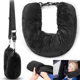 Maxbell Travel Neck Pillow Cover Versatile Replacement Cover Travel Neck Pillow Case Black