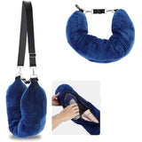 Maxbell Travel Neck Pillow Cover Versatile Replacement Cover Travel Neck Pillow Case Blue