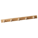 Maxbell 2xWooden Coat Hooks Robe Hooks Towel Rack for Door Wall Living Room Bathroom