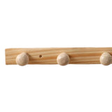 Maxbell 2xWooden Coat Hooks Robe Hooks Towel Rack for Door Wall Living Room Bathroom