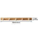 Maxbell 2xWooden Coat Hooks Robe Hooks Towel Rack for Door Wall Living Room Bathroom