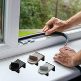 Maxbell 4 Pieces Sliding Window Lock Lock Window Stopper for Bedroom Patio Home Brown