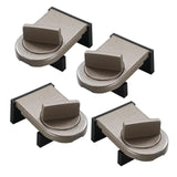 Maxbell 4 Pieces Sliding Window Lock Lock Window Stopper for Bedroom Patio Home Brown