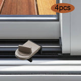 Maxbell 4 Pieces Sliding Window Lock Lock Window Stopper for Bedroom Patio Home Brown