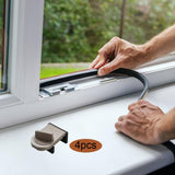 Maxbell 4 Pieces Sliding Window Lock Lock Window Stopper for Bedroom Patio Home Brown