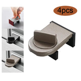 Maxbell 4 Pieces Sliding Window Lock Lock Window Stopper for Bedroom Patio Home Brown