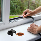 Maxbell 4 Pieces Sliding Window Lock Lock Window Stopper for Bedroom Patio Home Black