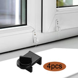 Maxbell 4 Pieces Sliding Window Lock Lock Window Stopper for Bedroom Patio Home Black