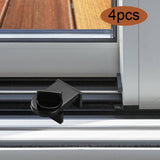 Maxbell 4 Pieces Sliding Window Lock Lock Window Stopper for Bedroom Patio Home Black
