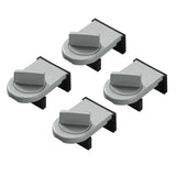 Maxbell 4 Pieces Sliding Window Lock Lock Window Stopper for Bedroom Patio Home Argent