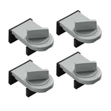 Maxbell 4 Pieces Sliding Window Lock Lock Window Stopper for Bedroom Patio Home Argent