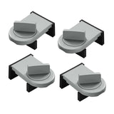 Maxbell 4 Pieces Sliding Window Lock Lock Window Stopper for Bedroom Patio Home Argent