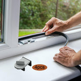Maxbell 4 Pieces Sliding Window Lock Lock Window Stopper for Bedroom Patio Home Argent