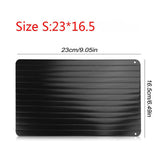 Maxbell Quick Defrosting Tray Nonstick Defrost Plate for Vegetable Frozen Meat Fruit 23cmx16.5cm