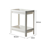 Maxbell Kitchen Storage Rack Fruit and Vegetable Shelf for Living Room Office Pantry White 2 Tier