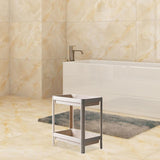 Maxbell Kitchen Storage Rack Fruit and Vegetable Shelf for Living Room Office Pantry Apricot 2 Tier