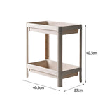 Maxbell Kitchen Storage Rack Fruit and Vegetable Shelf for Living Room Office Pantry Apricot 2 Tier