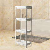 Maxbell Kitchen Storage Rack Fruit and Vegetable Shelf for Living Room Office Pantry White 4 Tier