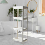 Maxbell Kitchen Storage Rack Fruit and Vegetable Shelf for Living Room Office Pantry White 4 Tier