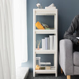 Maxbell Kitchen Storage Rack Fruit and Vegetable Shelf for Living Room Office Pantry White 4 Tier