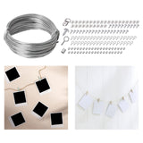 Maxbell Picture Hanging Wire Heavy Duty Picture Hangers for Paintings Artwork Mirror 20m Wire 141PCS