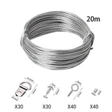 Maxbell Picture Hanging Wire Heavy Duty Picture Hangers for Paintings Artwork Mirror 20m Wire 141PCS