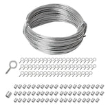 Maxbell Picture Hanging Wire Heavy Duty Picture Hangers for Paintings Artwork Mirror 30m Wire 121PCS