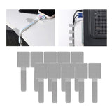 Maxbell 10x Reusable Cable Ties Cord Organizer for Data Centers Home Computer Cables Gray