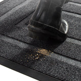 Maxbell Front Door Mat Living Room Nonslip Hotel Durable Front Porch Welcome Doormat 45cmx75cm Grey