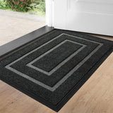 Maxbell Front Door Mat Living Room Nonslip Hotel Durable Front Porch Welcome Doormat 45cmx75cm Grey