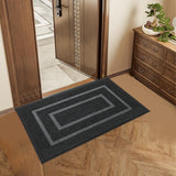 Maxbell Front Door Mat Living Room Nonslip Hotel Durable Front Porch Welcome Doormat 45cmx75cm Grey