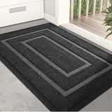 Maxbell Front Door Mat Living Room Nonslip Hotel Durable Front Porch Welcome Doormat 45cmx75cm Grey
