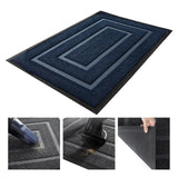 Maxbell Front Door Mat Living Room Nonslip Hotel Durable Front Porch Welcome Doormat 60cmx90cm Blue