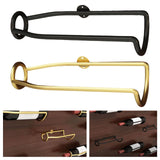 Maxbell Wall Mounted Wine Rack Metal Wine Storage Shelf for Home Kitchen Dining Room Black