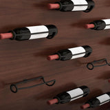 Maxbell Wall Mounted Wine Rack Metal Wine Storage Shelf for Home Kitchen Dining Room Black