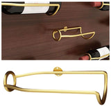 Maxbell Wall Mounted Wine Rack Metal Wine Storage Shelf for Home Kitchen Dining Room Gold