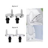 Maxbell 2x Toilet Seat Hinge Fixings Durable Universal Toilet Seat Replacement Parts Style A