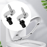 Maxbell 2x Toilet Seat Hinge Fixings Durable Universal Toilet Seat Replacement Parts Style A