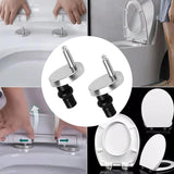 Maxbell 2x Toilet Seat Hinge Fixings Durable Universal Toilet Seat Replacement Parts Style A