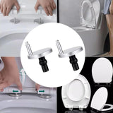 Maxbell 2x Toilet Seat Hinge Fixings Durable Universal Toilet Seat Replacement Parts Style B