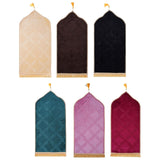 Maxbell Prayer Rug Soft Turkish Portable Muslim Prayer Mat for Adults Men Women Kids Beige