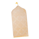 Maxbell Prayer Rug Soft Turkish Portable Muslim Prayer Mat for Adults Men Women Kids Beige